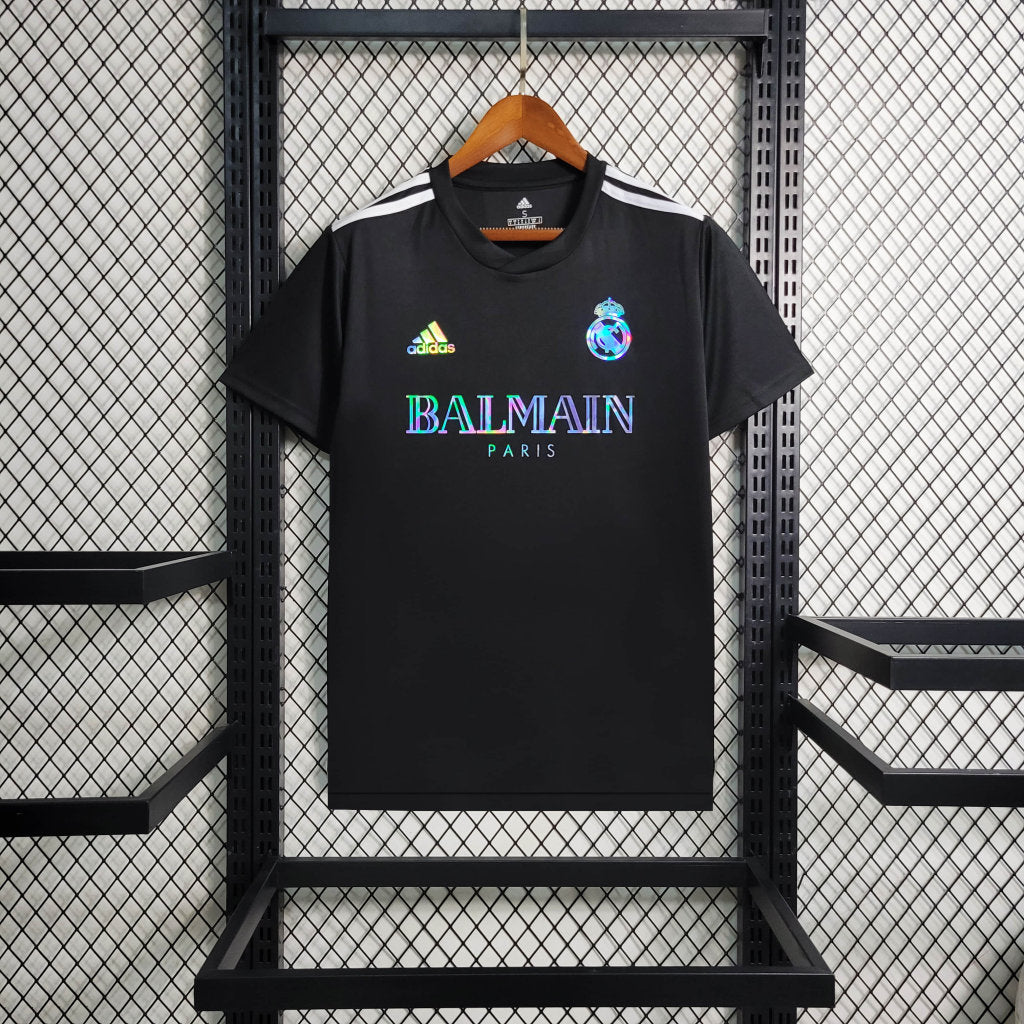 Maglia da calcio Real Madrid Balmain Nera 2023 2024
