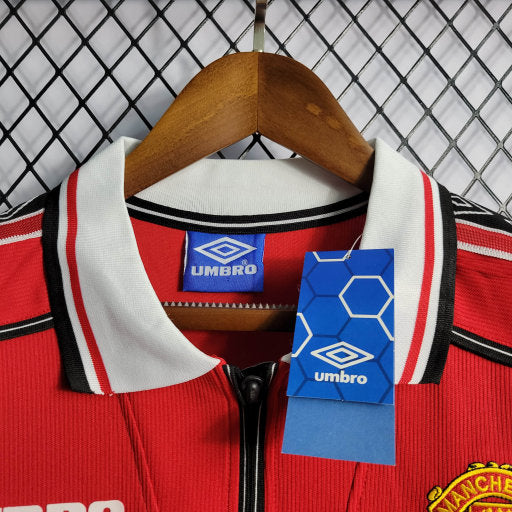 Camiseta Manchester United Retro 1998 1999 Manga Larga