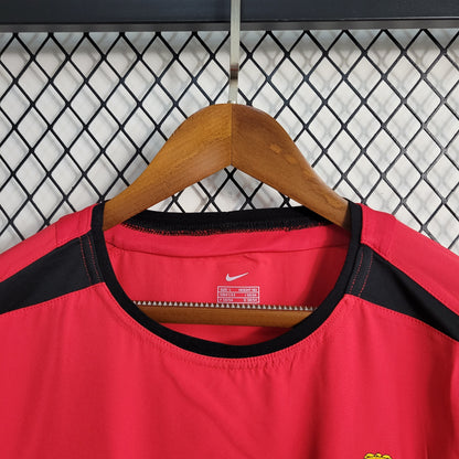 Camiseta Manchester United Retro 2002 2004 Manga Larga