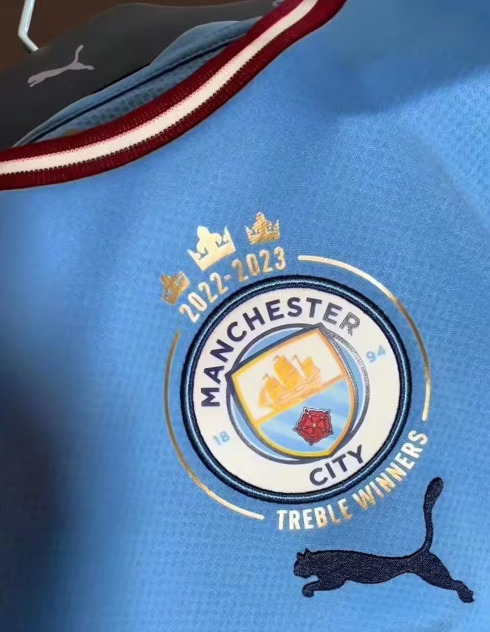 Camiseta Manchester City 2022 2023 3 titulos