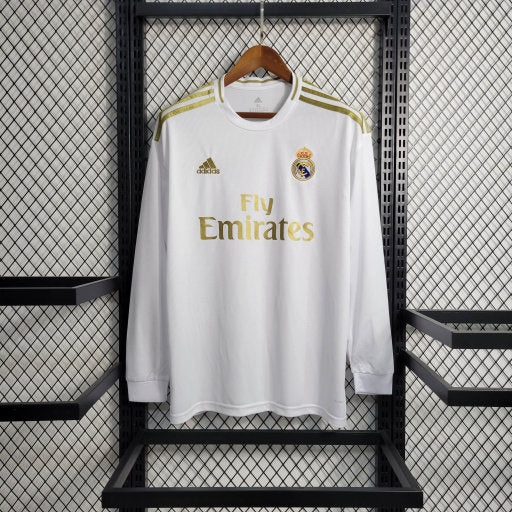 Camiseta real madrid 2019 2020 manga larga retro