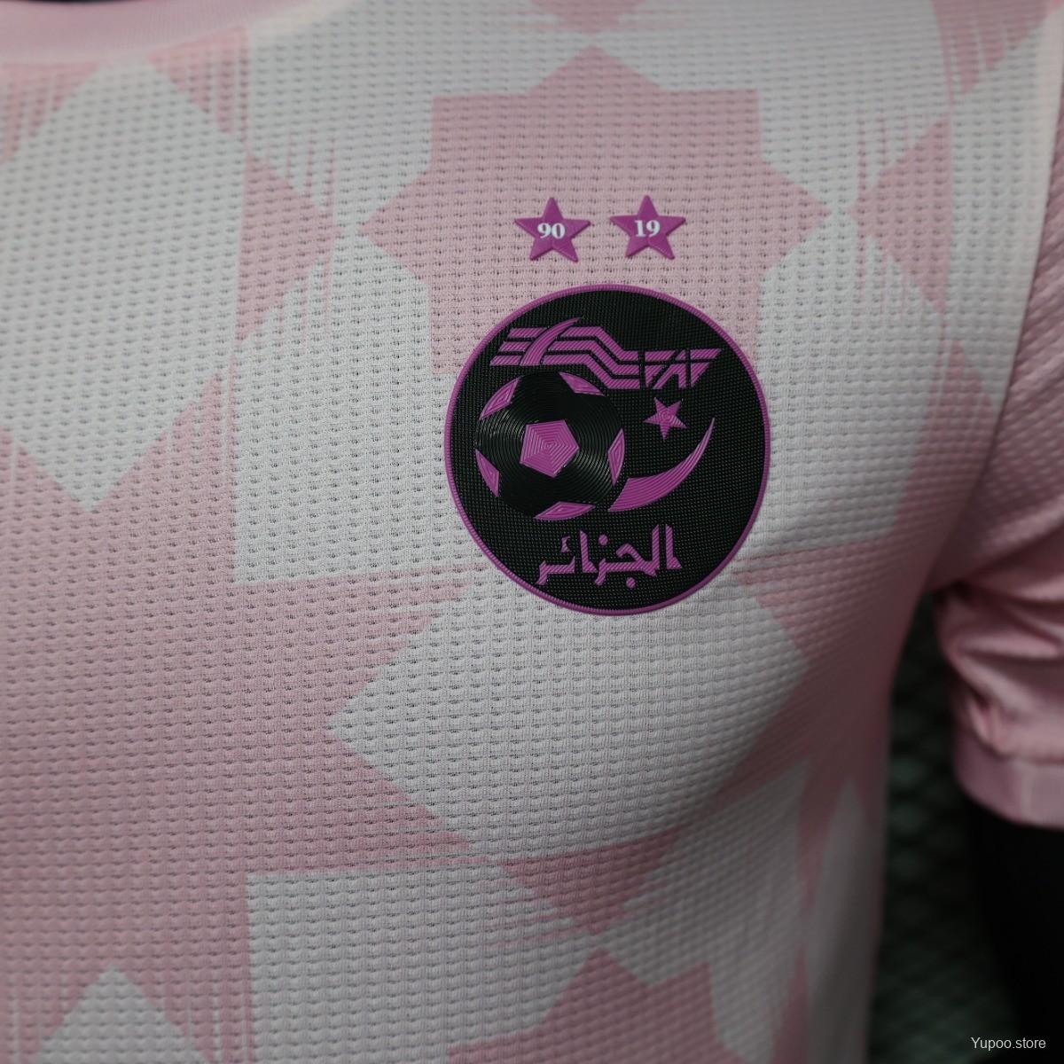 Camiseta de futbol Argelia concepto rosa 2023 2024