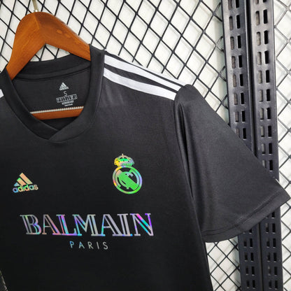 Real Madrid Maillot foot  Balmain Noir 2023 2024