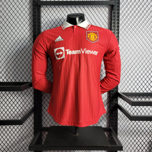 Camiseta local manga larga Manchester United 2022/23 Ronaldo