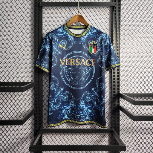 2022 Mailot Italie X Versace Bleu