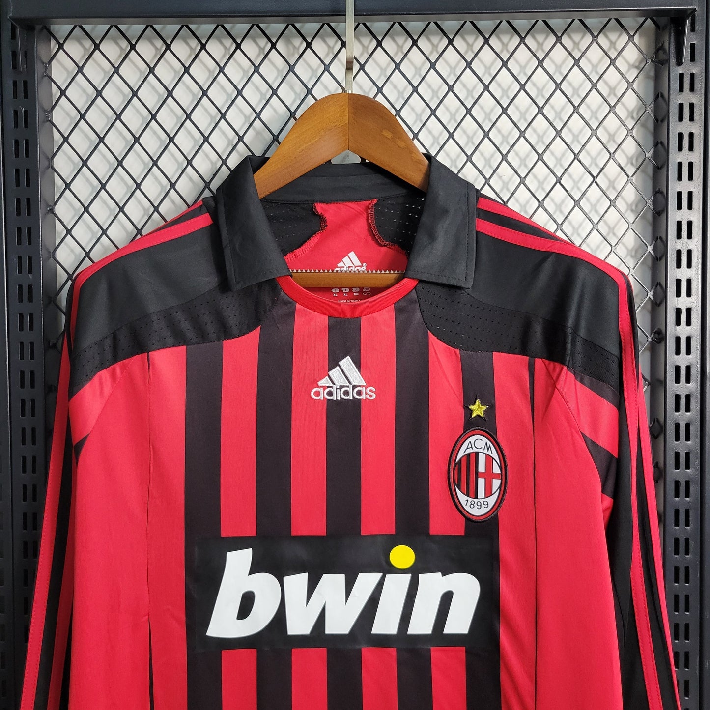 Camiseta AC Milan Retro 2007 2008 Manga Larga