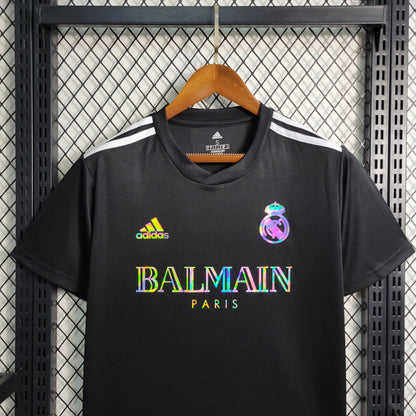 Real Madrid Maillot foot  Balmain Noir 2023 2024