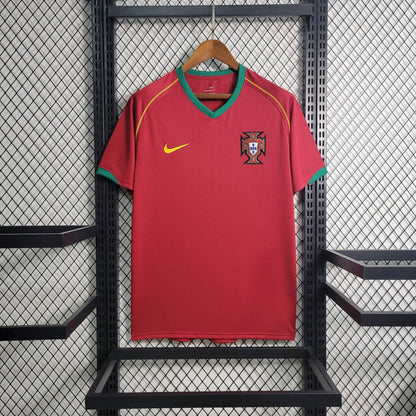 Portugal camiseta de fútbol Retro 2006 Inicio Ronaldo