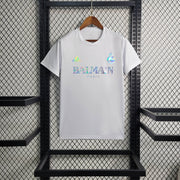 Maglia da calcio bianca Real Madrid Balmain 2023 2024