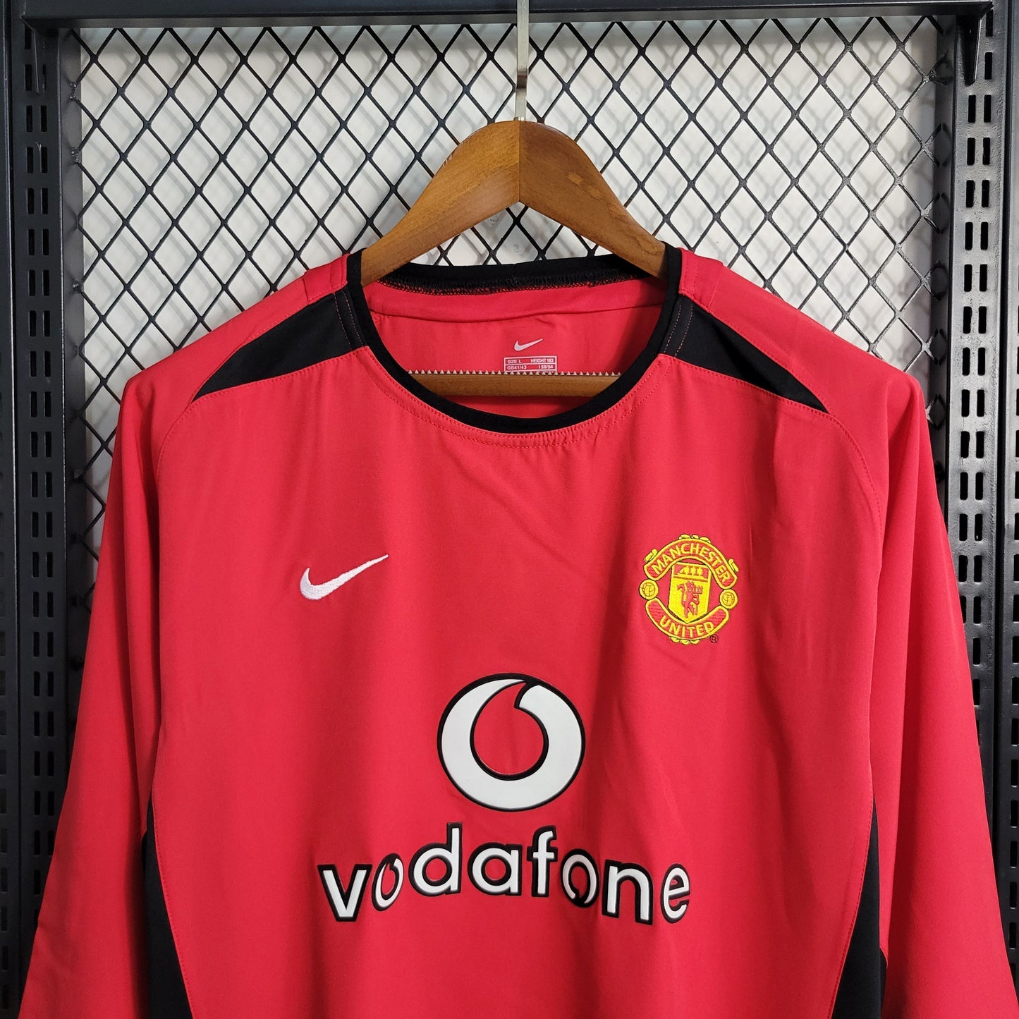 Camiseta Manchester United Retro 2002 2004 Manga Larga