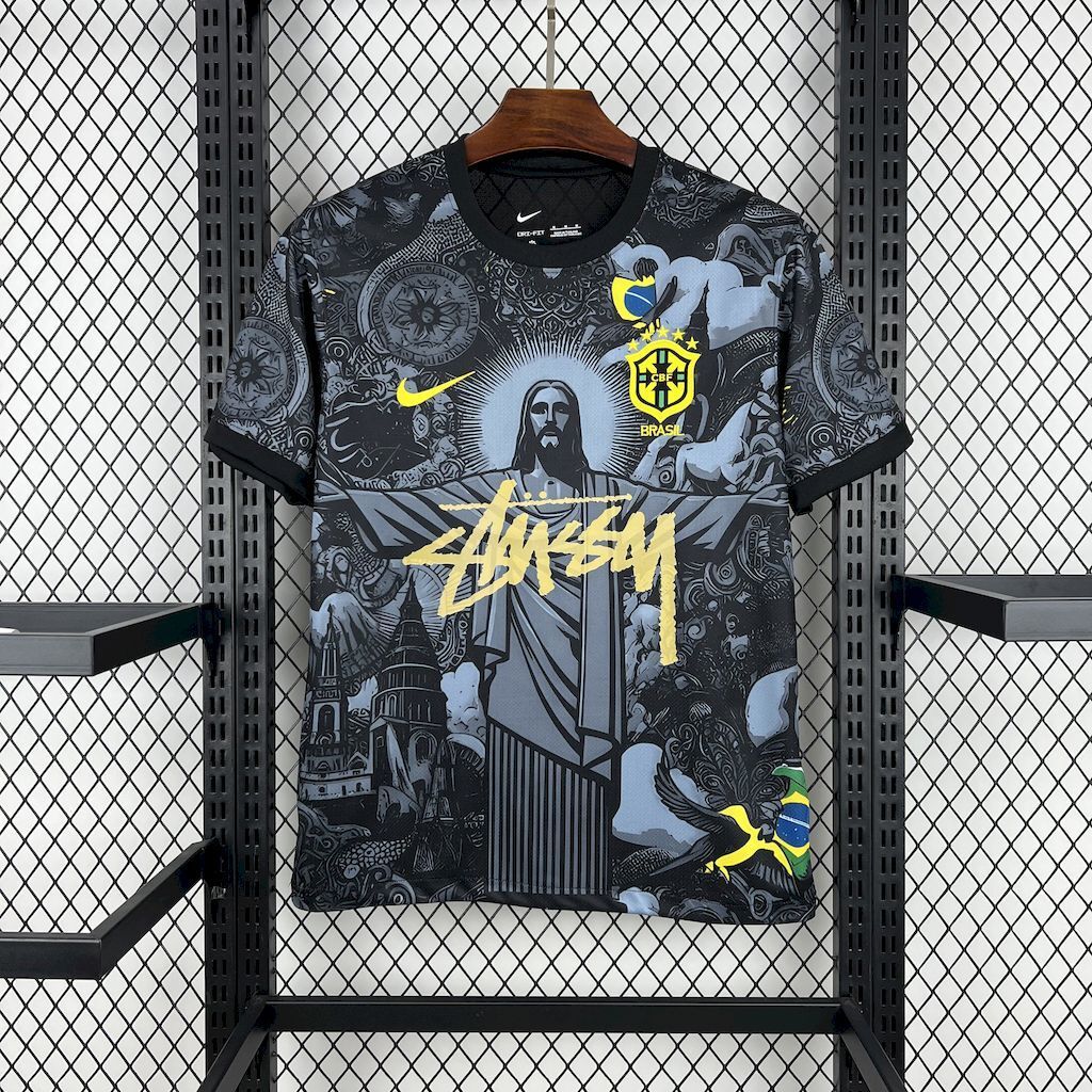 Brésil maillot Concept 2025 Christ x Stussy